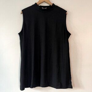 New Mr Max Ribbed Mock Neck Sleeveless Tank Top Size 2X bin 4H